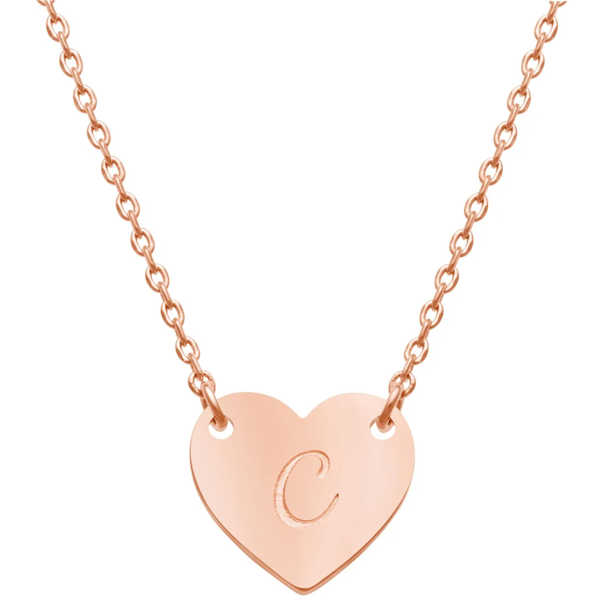 Initial Mini Heart Necklace - Image 4