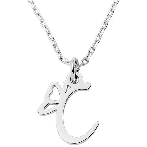 Initial with Butterfly Accent Necklace - Image 2