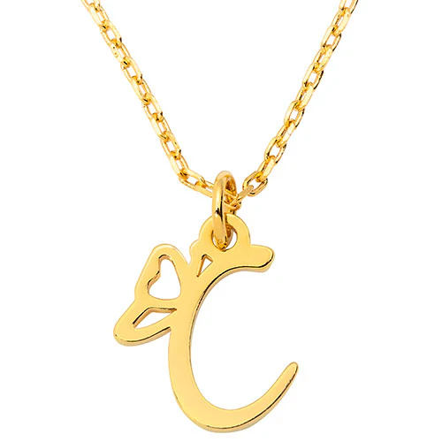 Initial with Butterfly Accent Necklace - Image 4