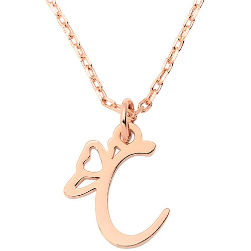 Initial with Butterfly Accent Necklace - Image 6