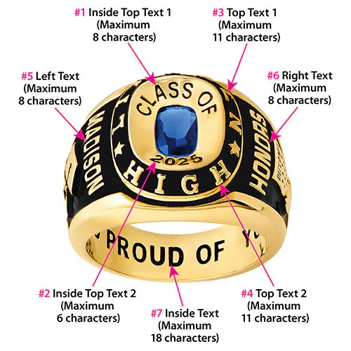 Ladies CELEBRIUM Double Row Traditional Class Ring - Image 6