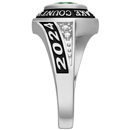 Ladies CELEBRIUM Marquise Birthstone and CZ Class Ring - Image 3