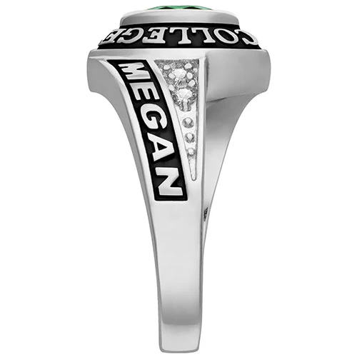 Ladies CELEBRIUM Marquise Birthstone and CZ Class Ring - Image 4