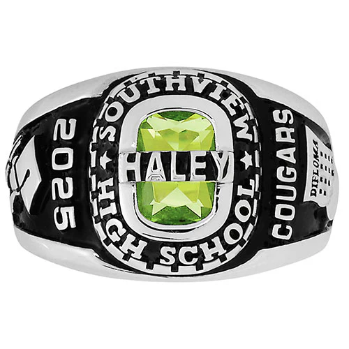 Ladies CELEBRIUM Personalized-Top Traditional Class Ring - Image 3