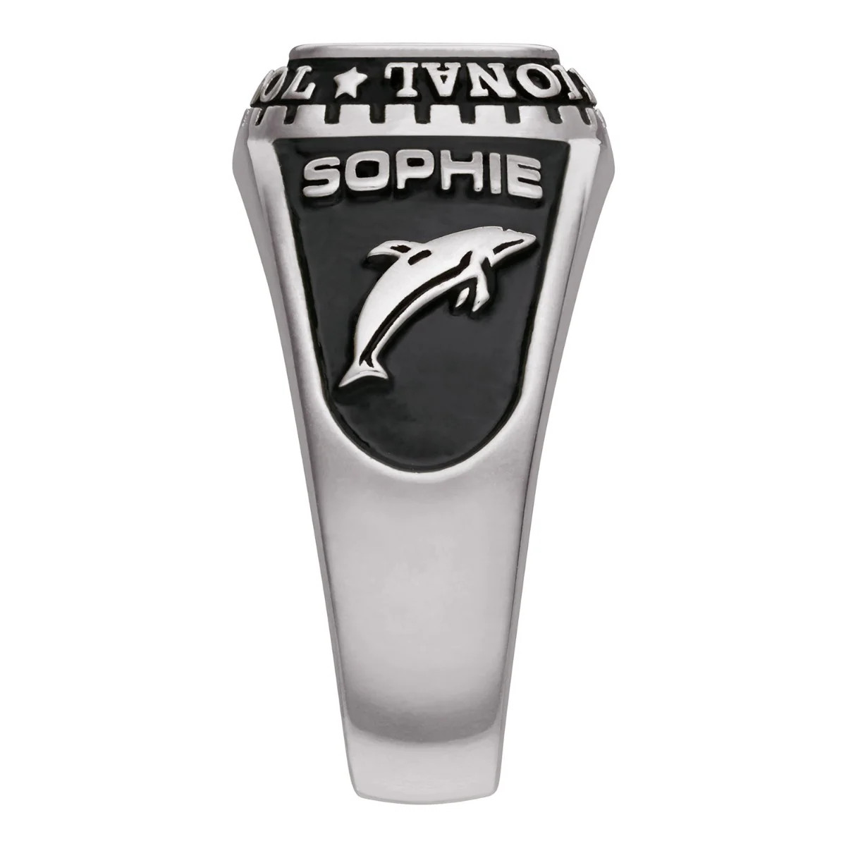 Ladies Platinum Plated CELEBRIUM Traditional Class Ring - Image 4