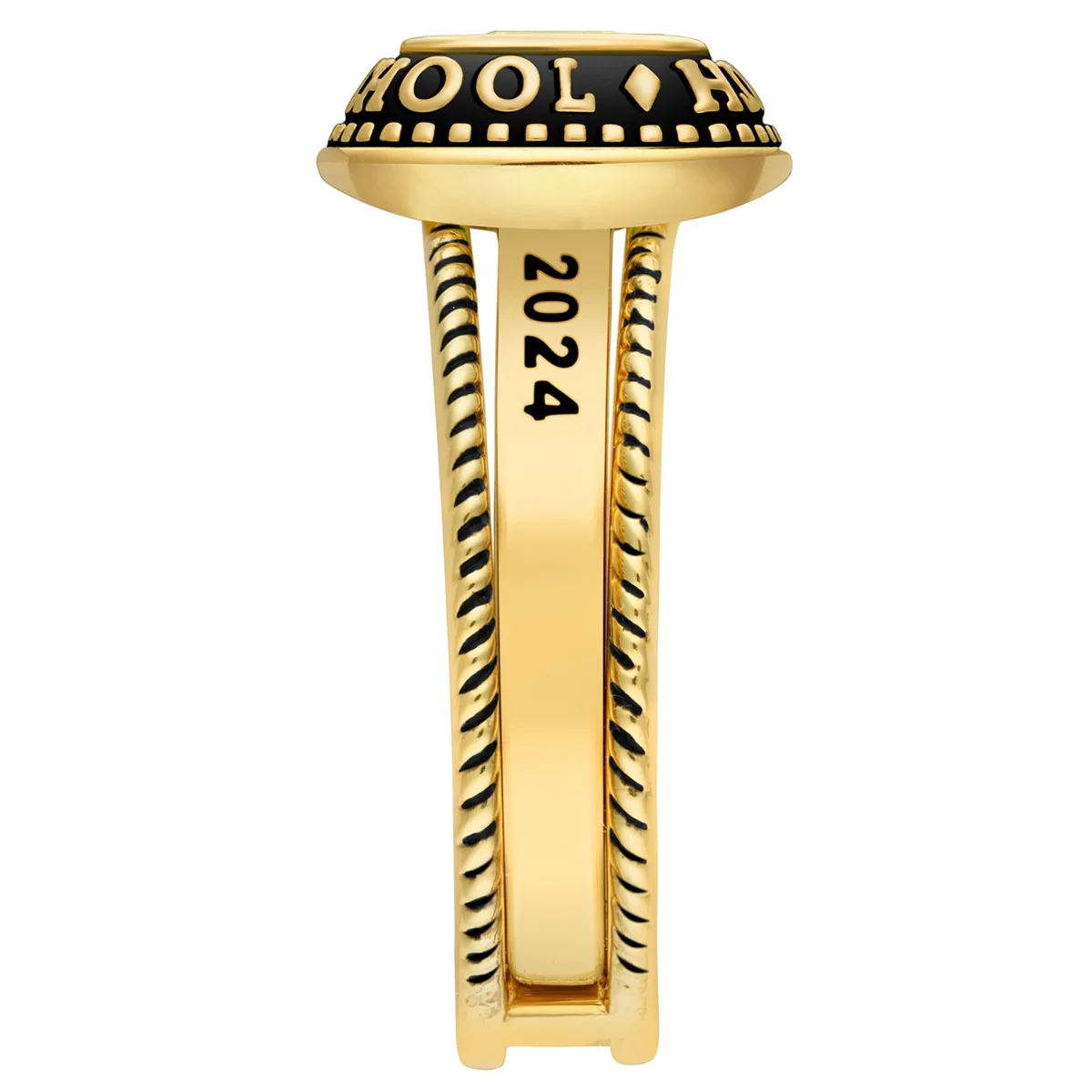 Ladies' 14K Gold over Sterling Class Ring with Jacket - Image 6