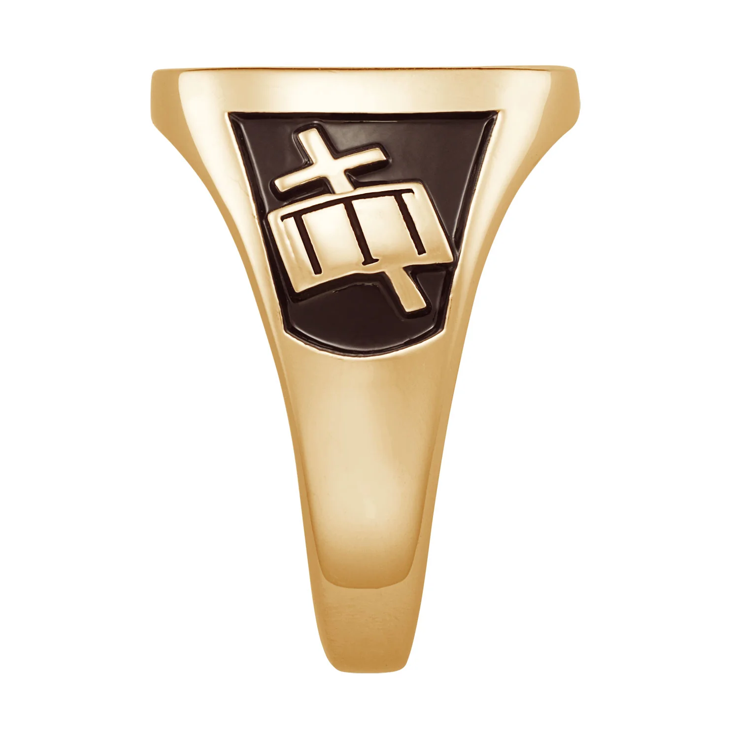 Ladies 14K Gold over Sterling Oval Signet Class Ring - Image 3