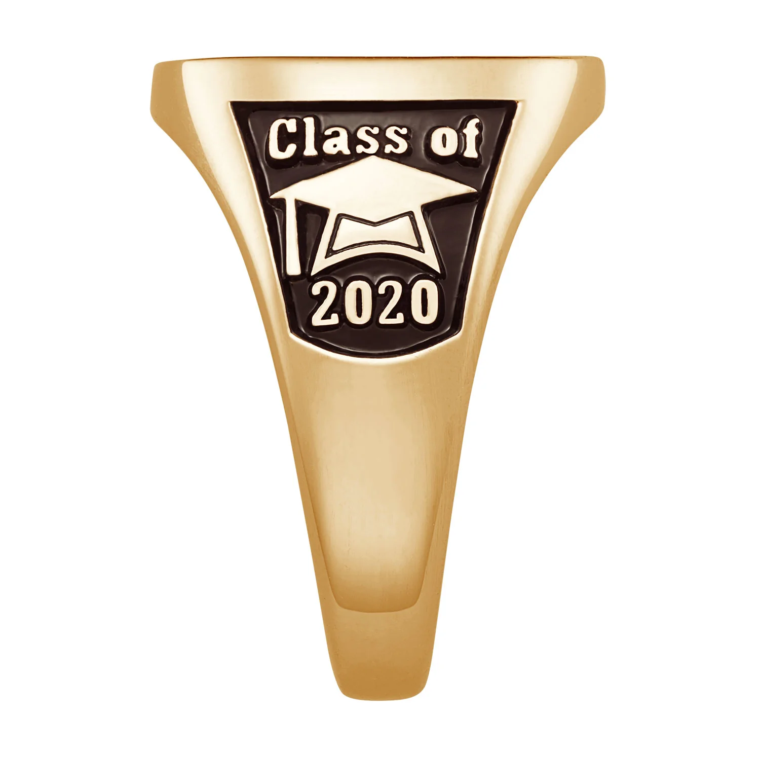 Ladies 14K Gold over Sterling Oval Signet Class Ring - Image 4