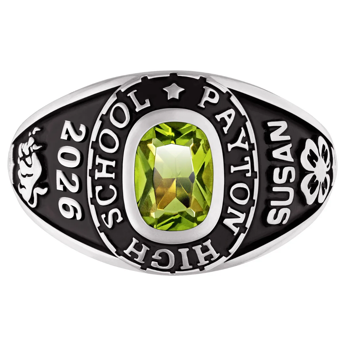 Ladies Platinum Celebrium? Traditional Petite Class Ring - Image 2