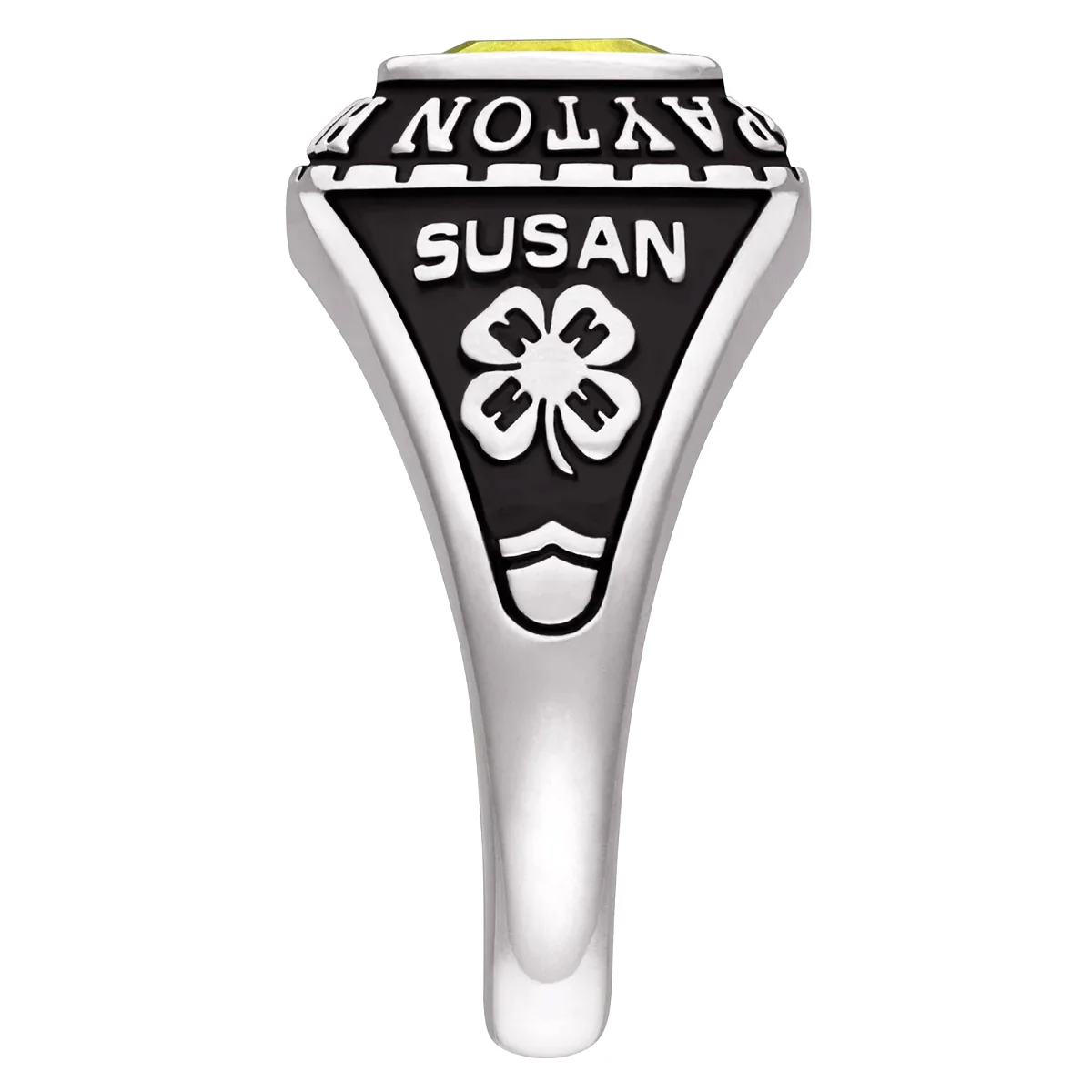 Ladies Platinum Celebrium? Traditional Petite Class Ring - Image 4