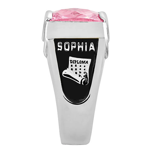 Ladies Platinum Plated CELEBRIUM Art Deco Class Ring - Image 5