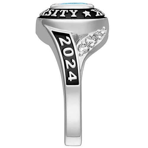 Ladies Class Ring in Platinum Plated Celebrium With CZ - Image 4