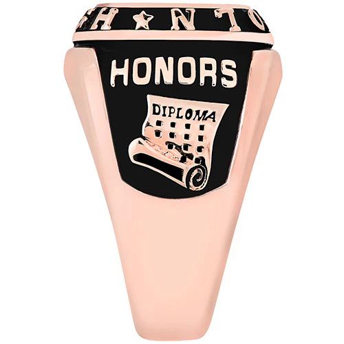 Ladies Rose Gold CELEBRIUM Double Row Traditional Class Ring - Image 5