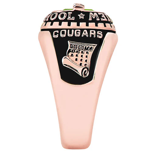 Ladies Rose Gold CELEBRIUM Personalized-Top Traditional Class Ring - Image 5