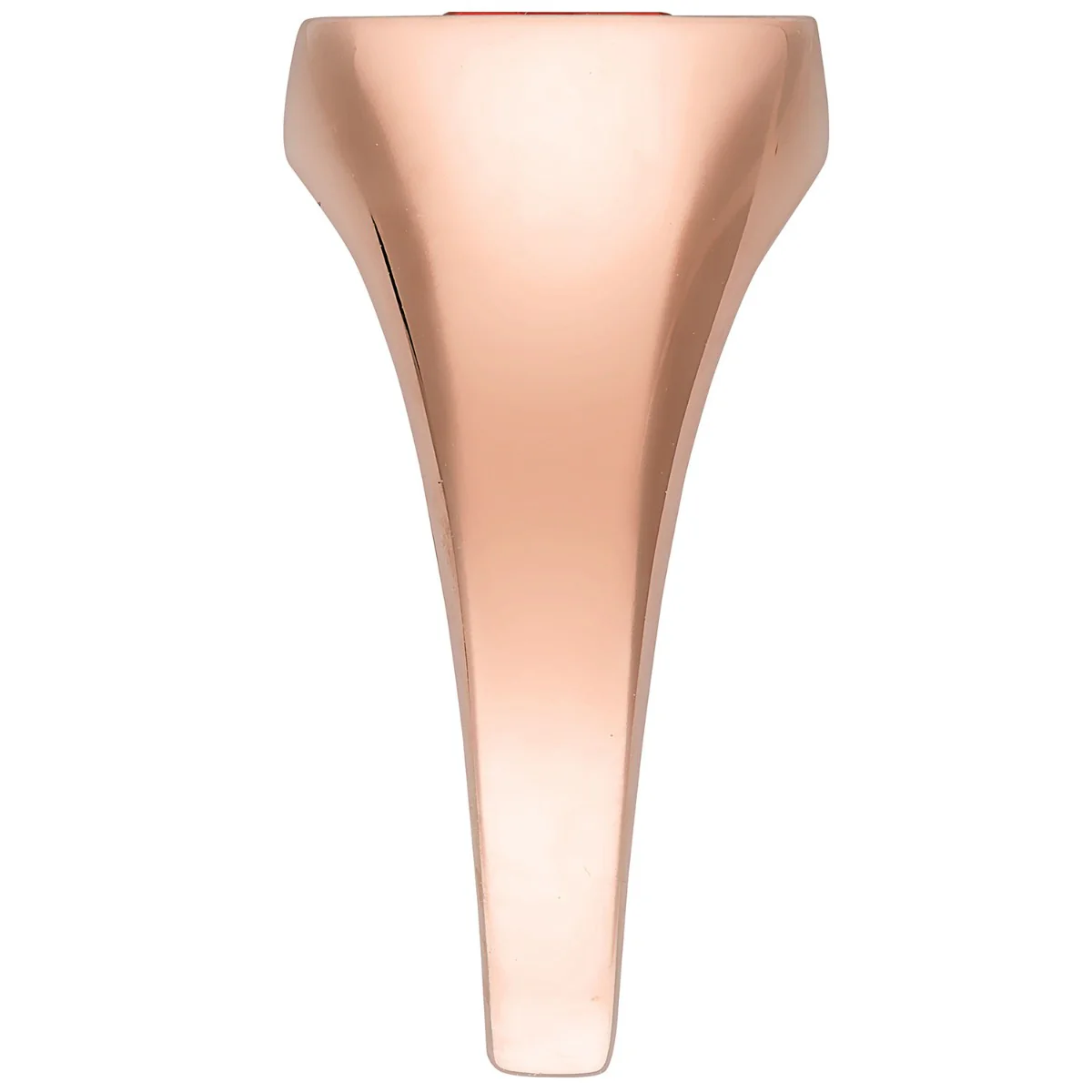 Ladies' 14K Rose Gold over Sterling Minimal Birthstone Signet Freestyle Class Ring - Image 3