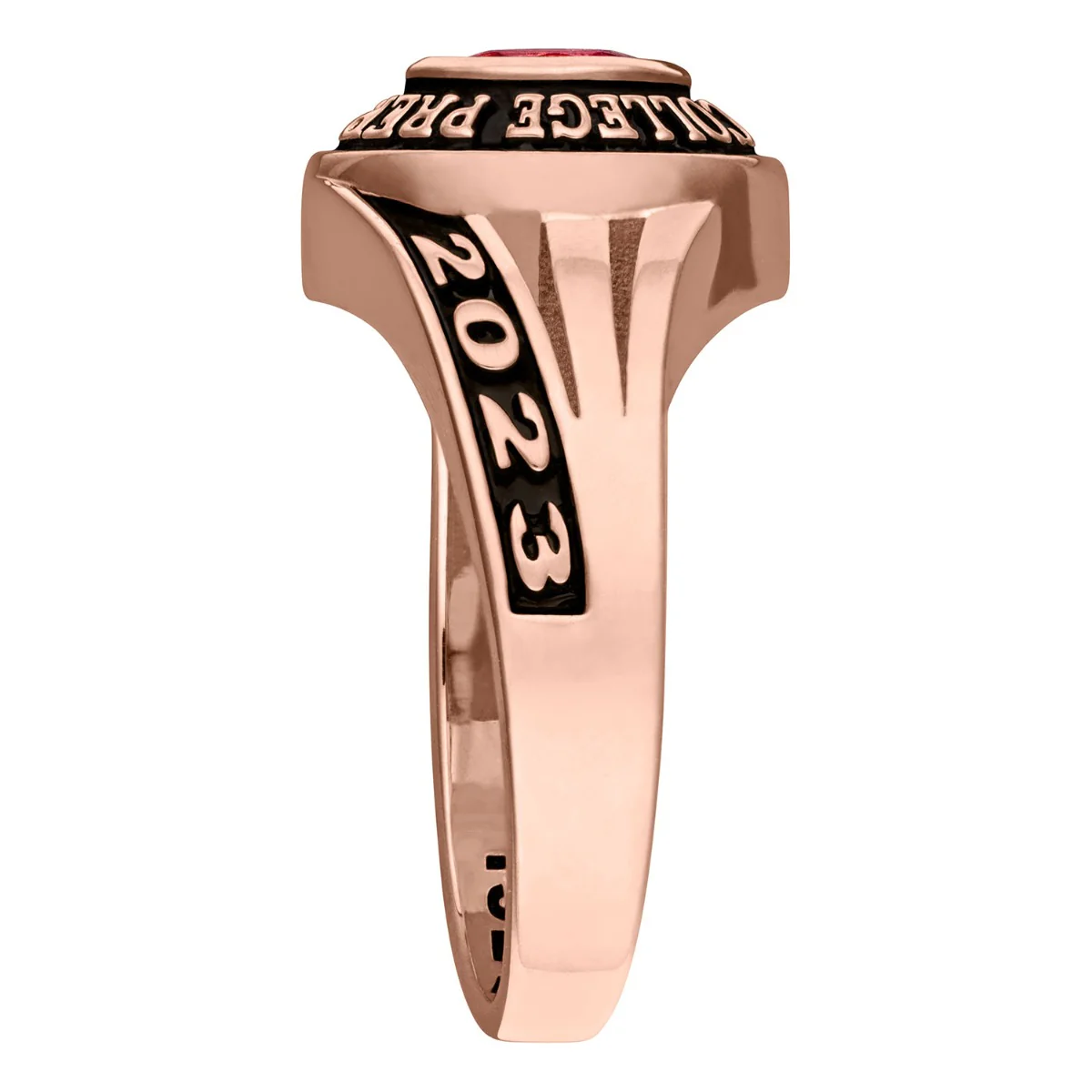 Ladies' 14K Rose Gold Plated Celebrium Marquise Tailored Class Ring - Image 4