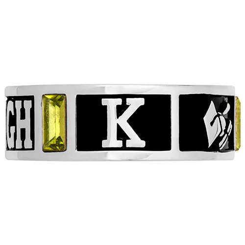 Ladies' Silver Plated Decorated Band Class Ring - Image 2