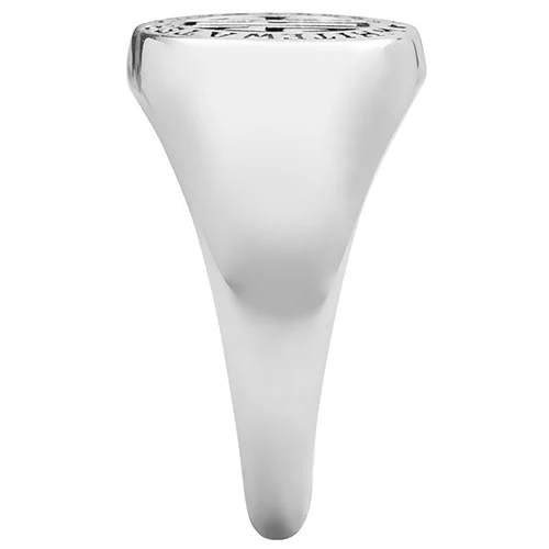 Ladies' Sterling Silver Monogram Signet Class Ring - Image 3