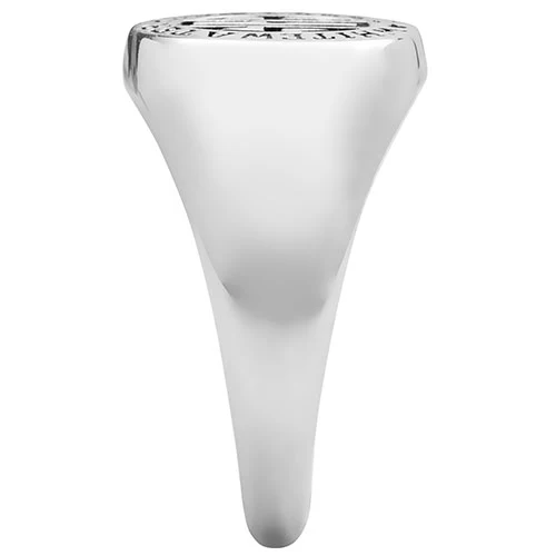 Ladies' Sterling Silver Monogram Signet Class Ring - Image 4