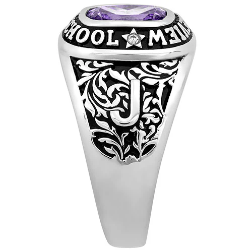Ladies' Sterling Silver Traditional Diamond Accent Class Ring - Image 4