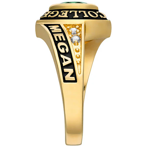 Women's Yellow CELEBRIUM Marquise Birthstone and CZ Class Ring - Image 4