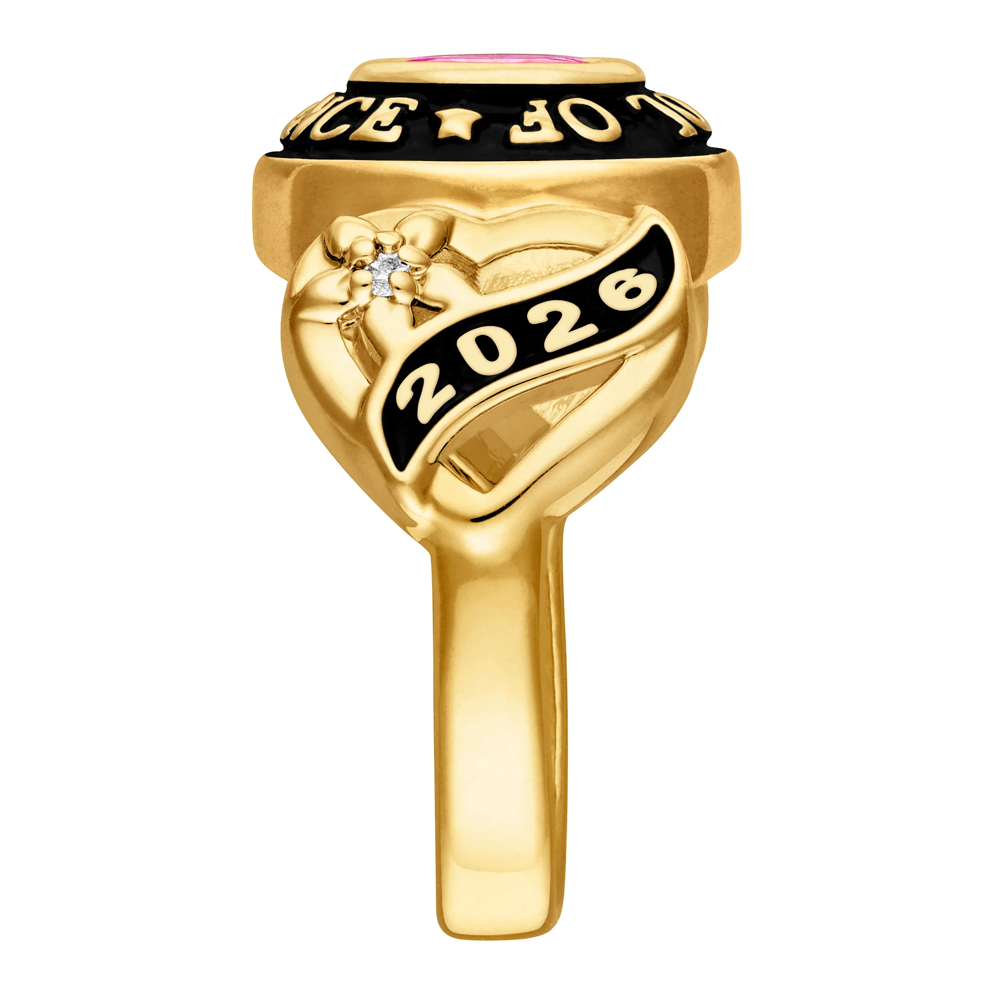 Women's Yellow CELEBRIUM Sweetheart Class Ring - Image 3