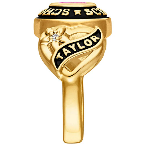 Women's Yellow CELEBRIUM Sweetheart Class Ring - Image 4