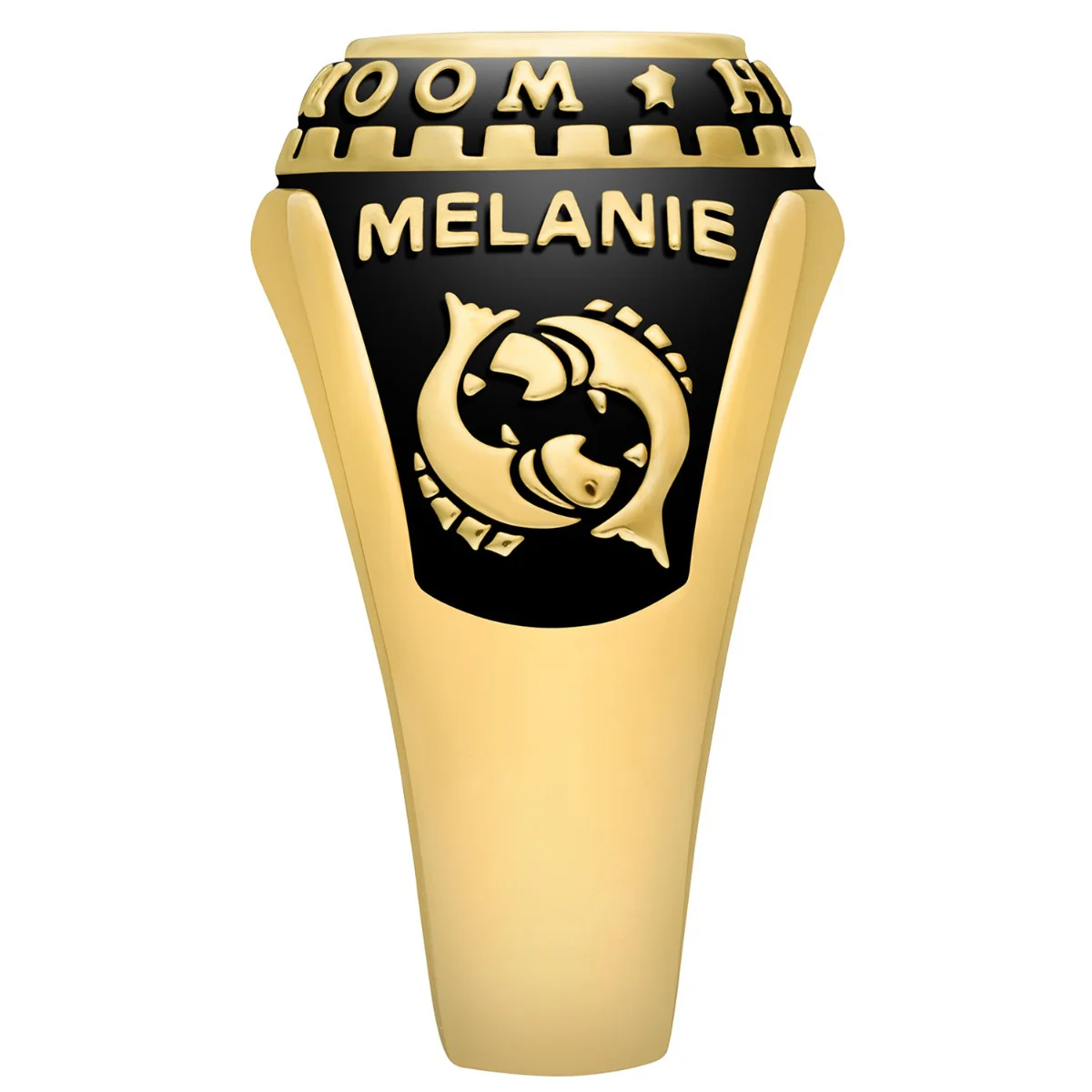 Ladies Yellow CELEBRIUM Traditional Oval Stone Class Ring - Image 3