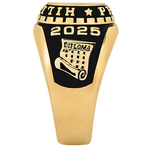 Ladies Yellow CELEBRIUM Traditional Oval Stone Class Ring - Image 5
