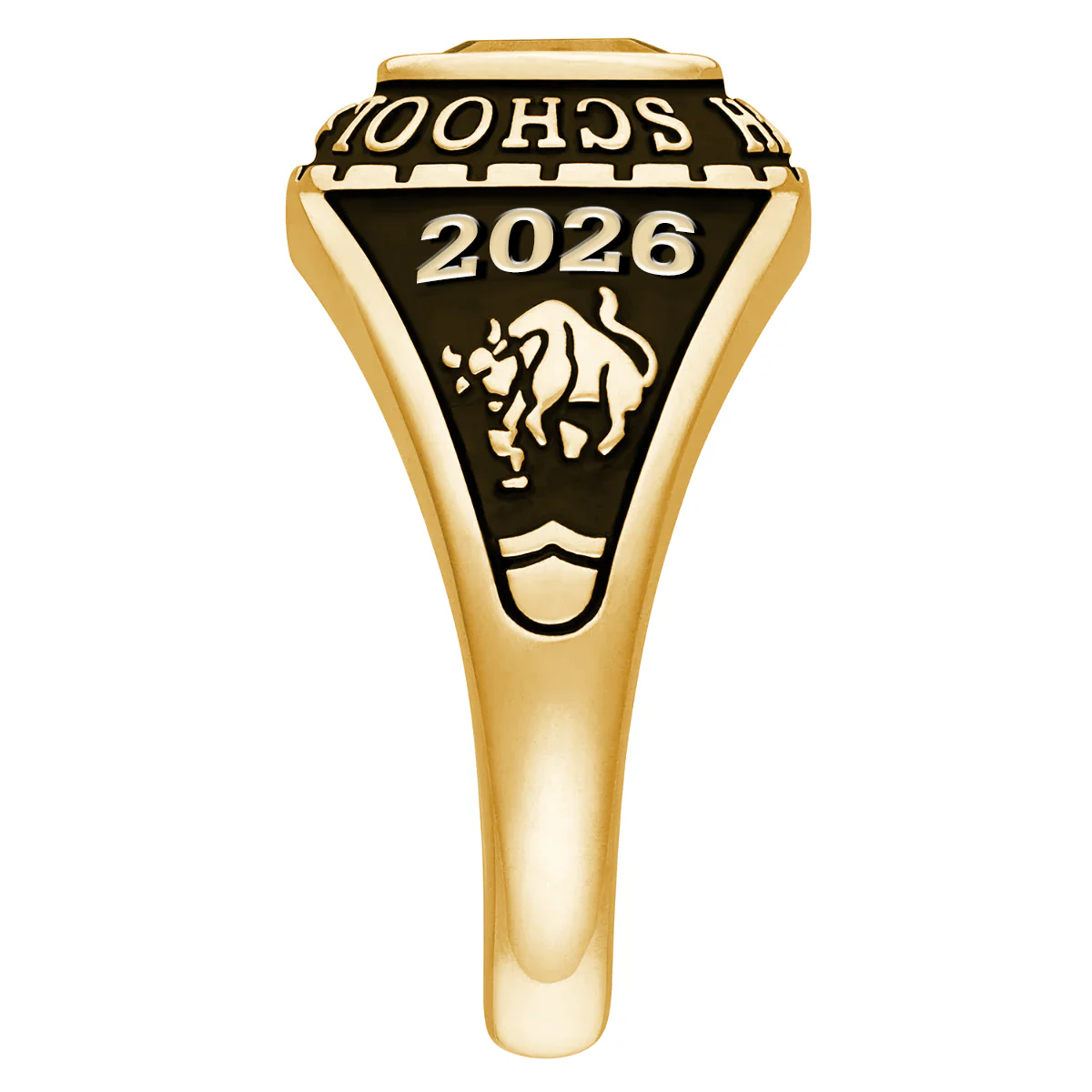 Ladies Yellow CELEBRIUM Traditional Petite Class Ring - Image 3