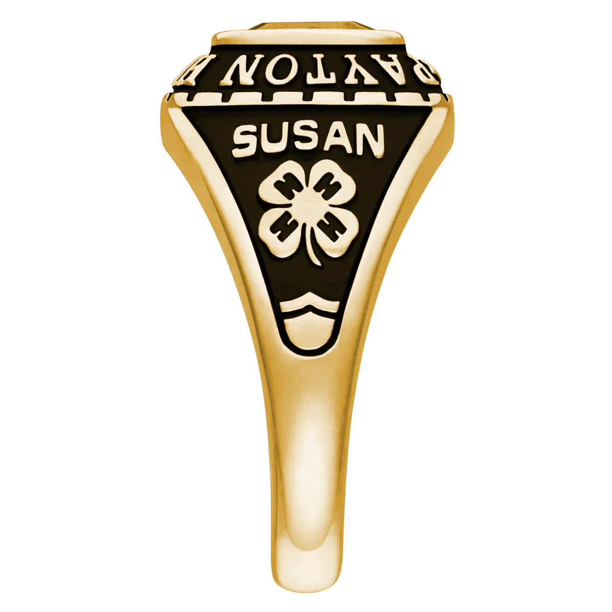 Ladies Yellow CELEBRIUM Traditional Petite Class Ring - Image 4