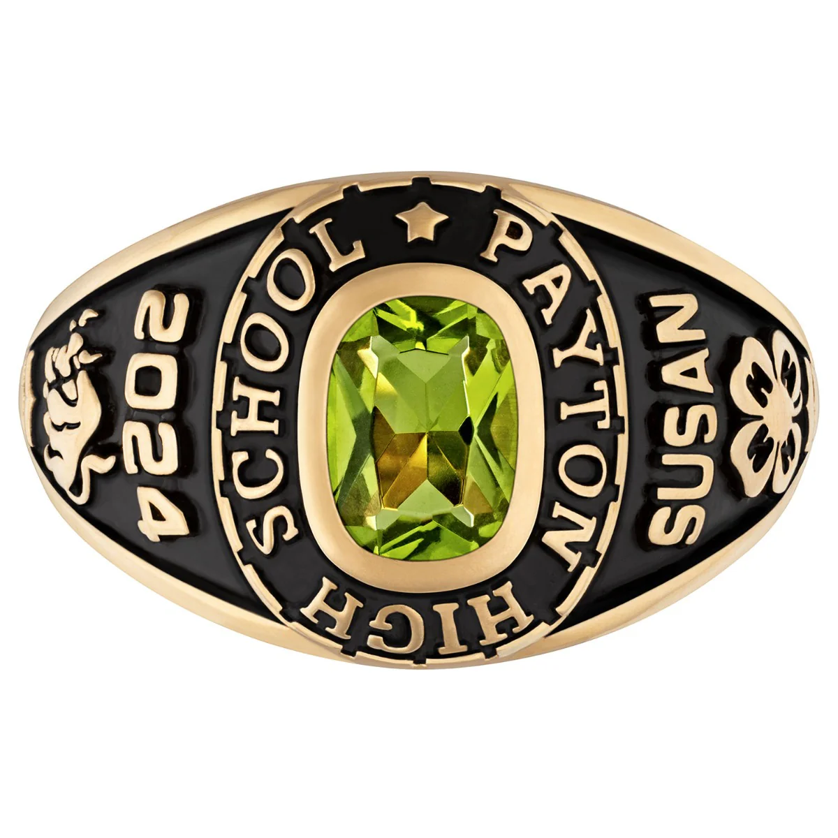 Ladies Yellow CELEBRIUM Traditional Petite Class Ring - Image 2