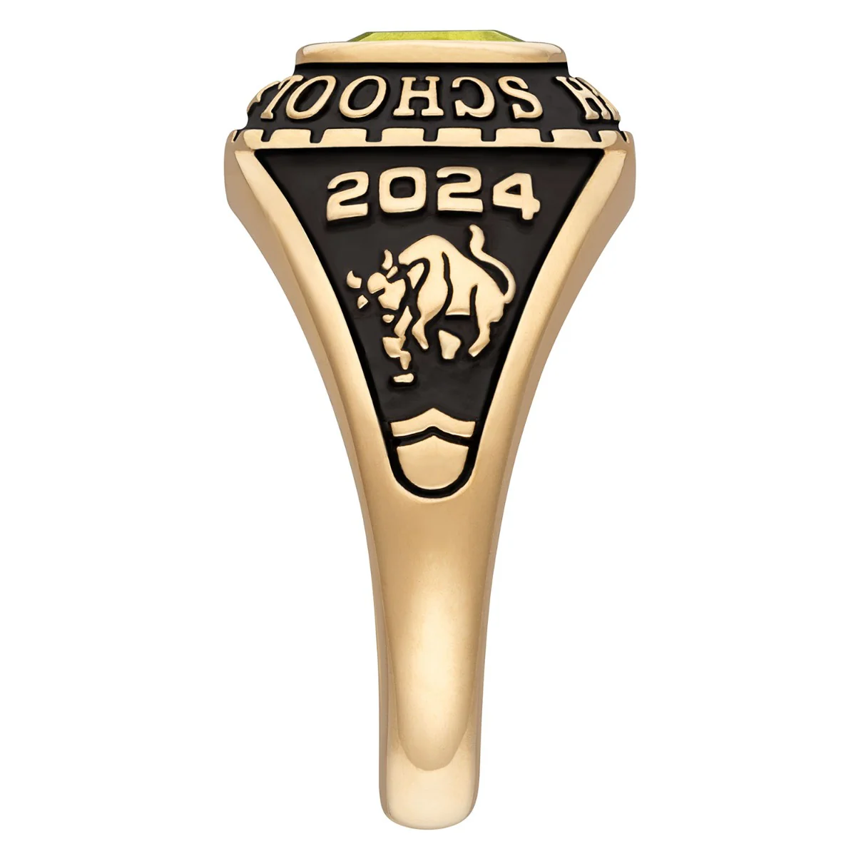 Ladies Yellow CELEBRIUM Traditional Petite Class Ring - Image 3