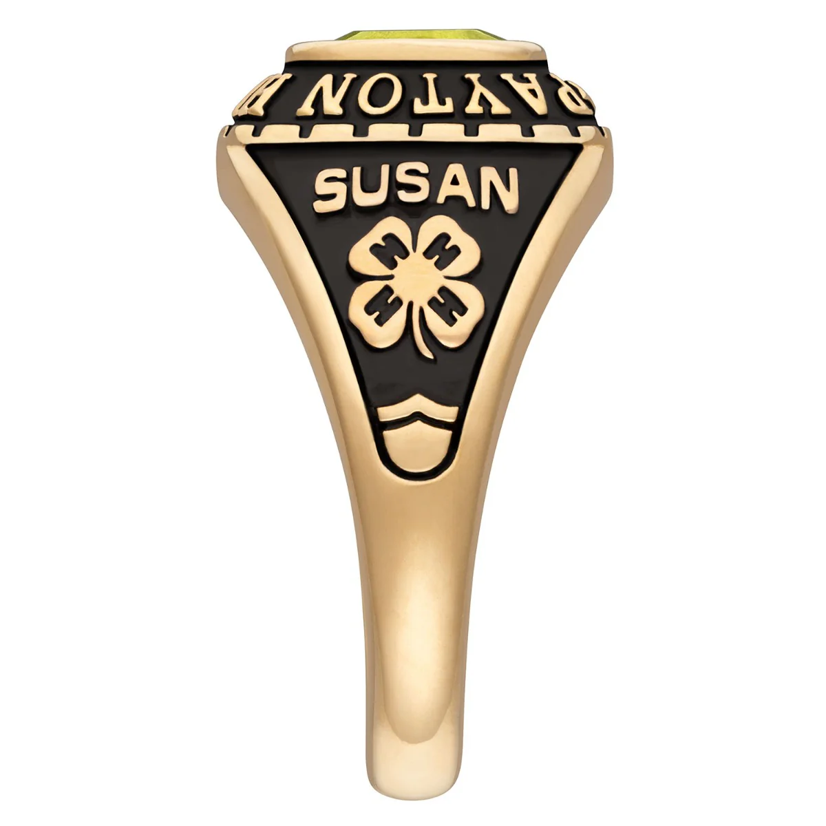 Ladies Yellow CELEBRIUM Traditional Petite Class Ring - Image 4