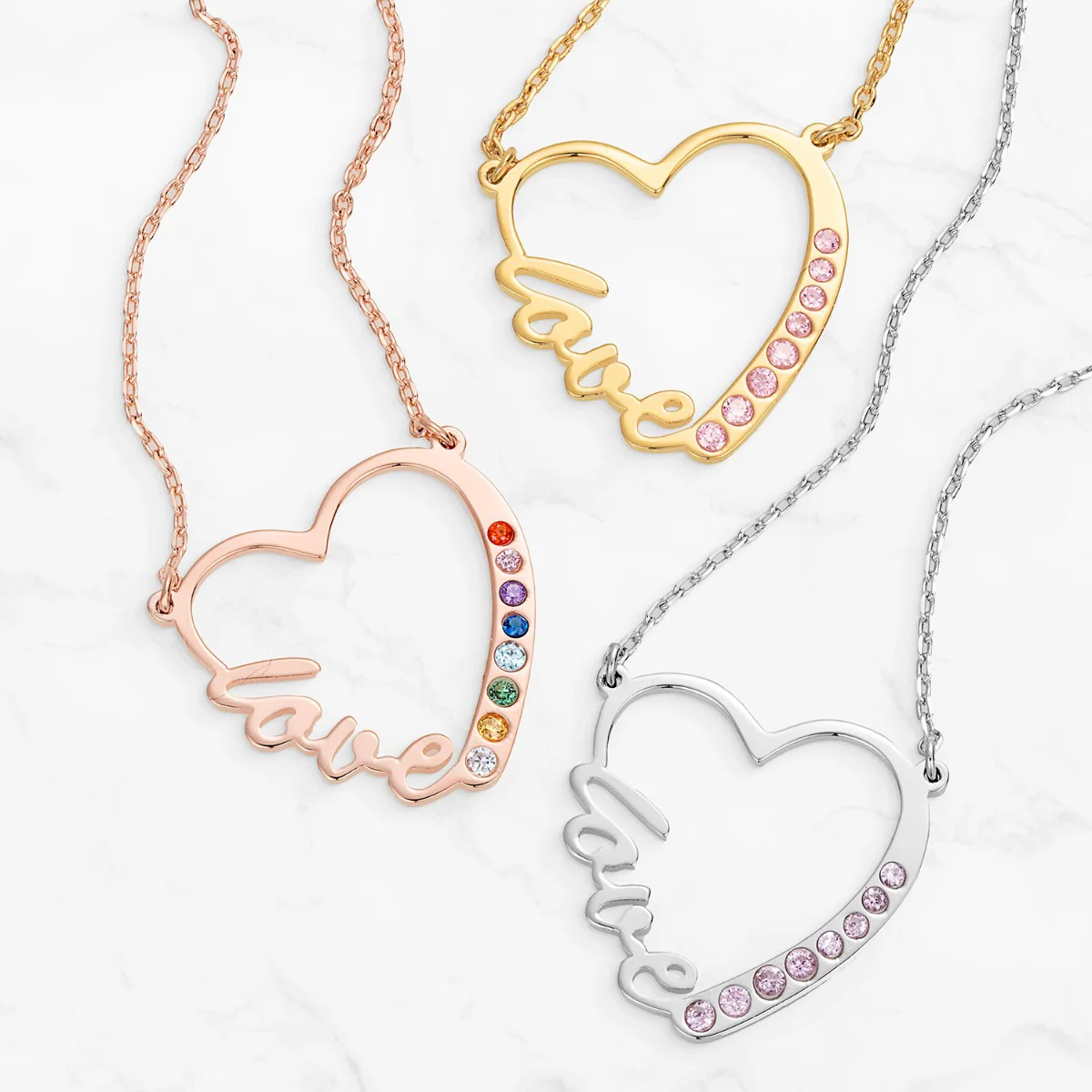 Love In My Heart Birthstone Necklace