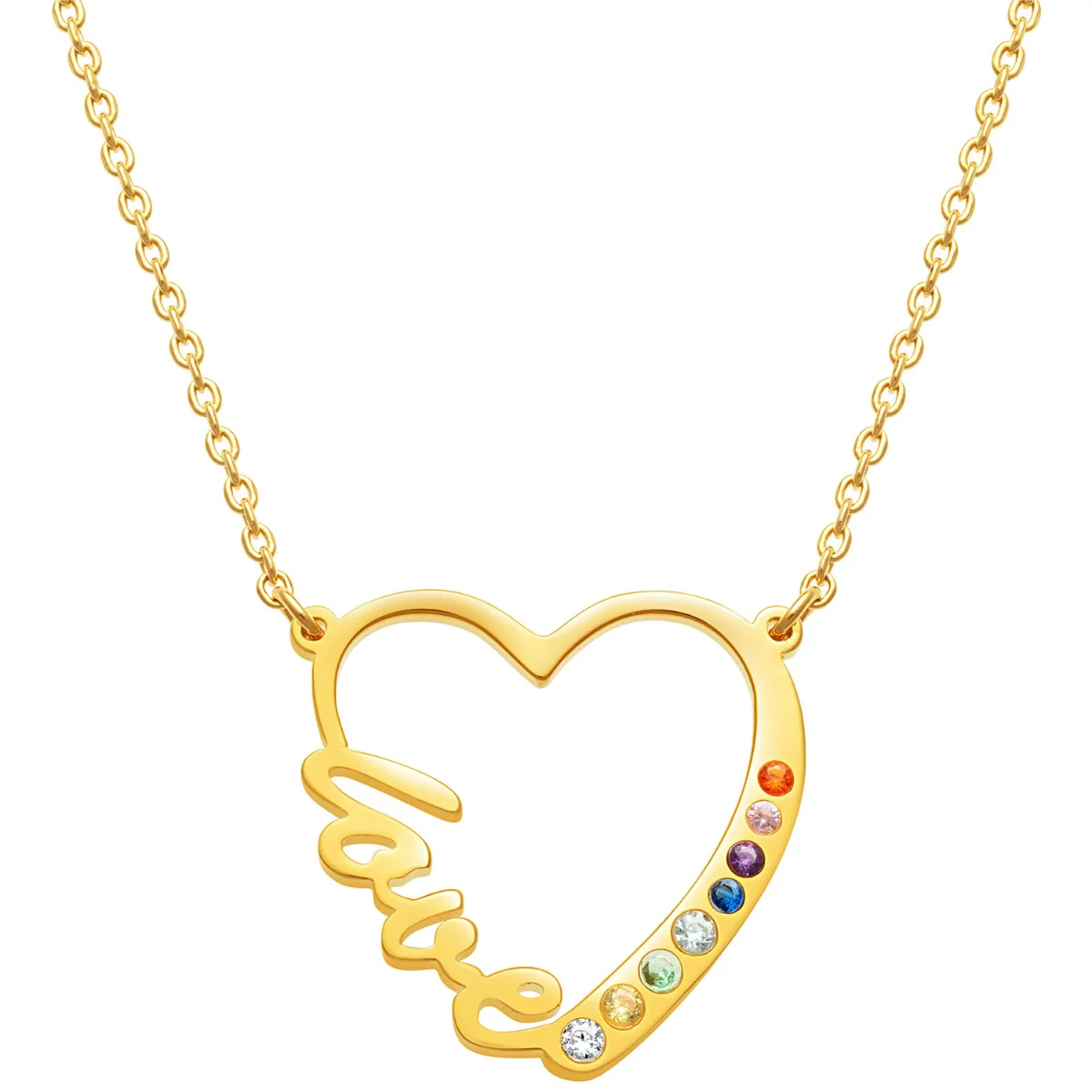 Love In My Heart Birthstone Necklace - Image 4