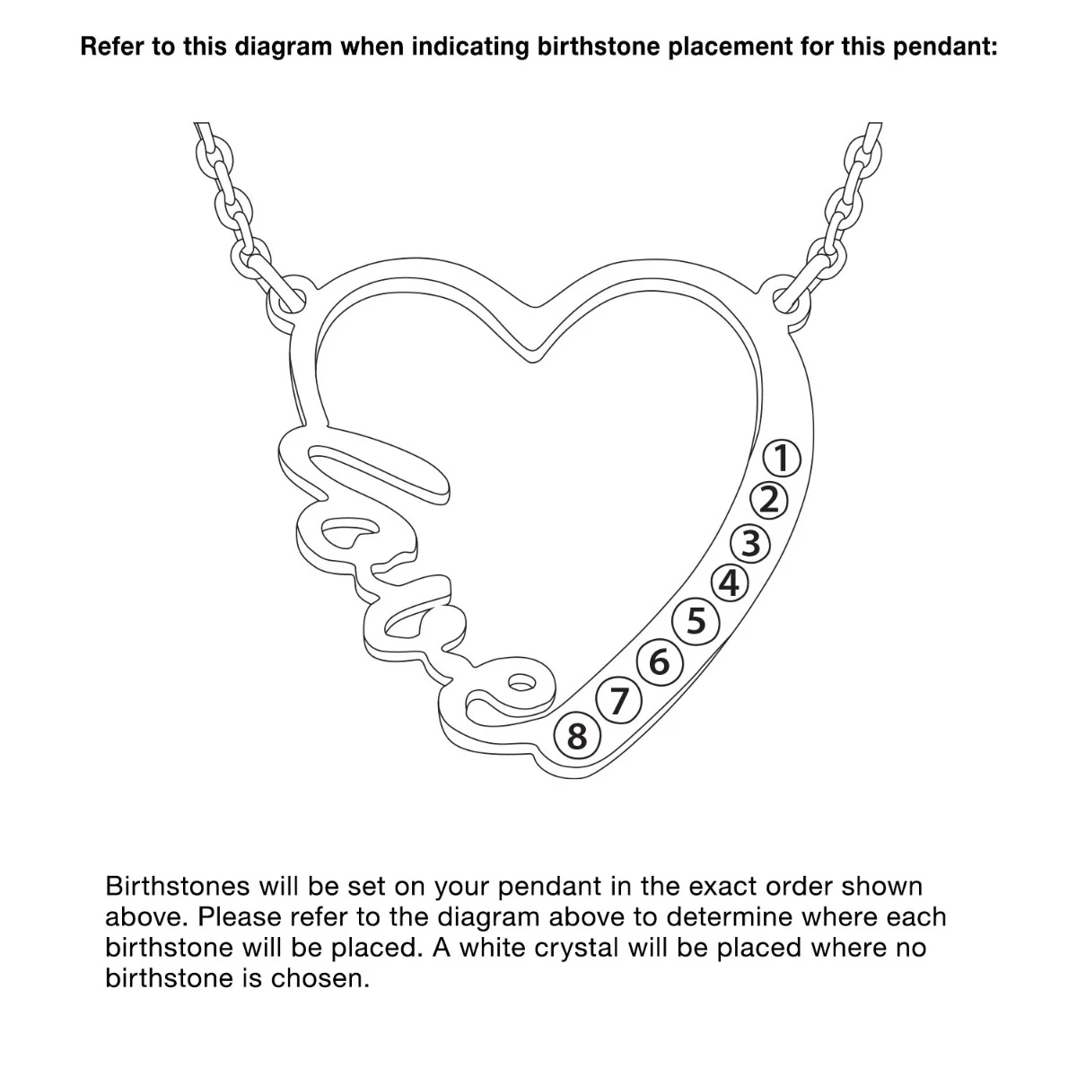 Love In My Heart Birthstone Necklace - Image 8