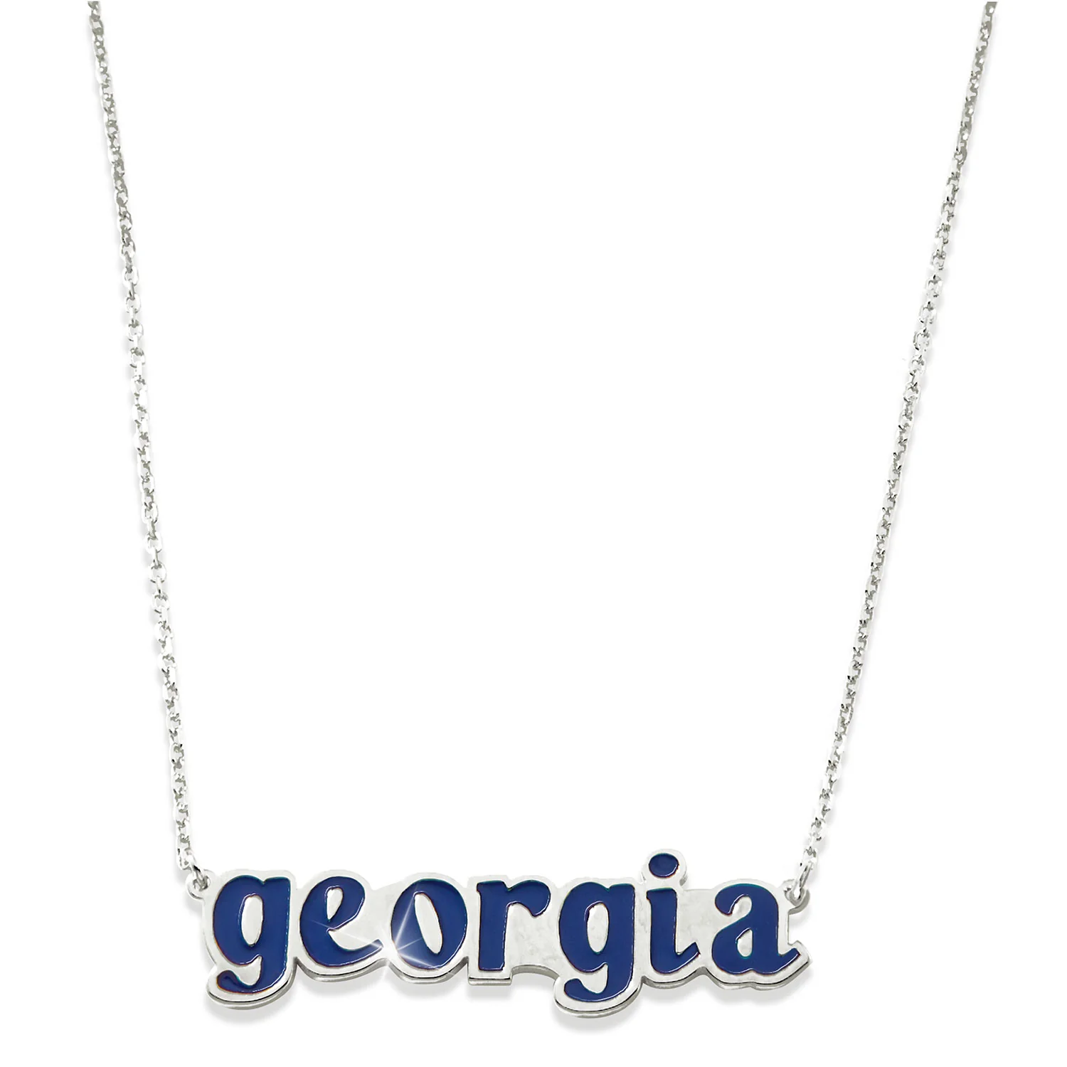 Lowercase Enamel Name Necklace - Image 2