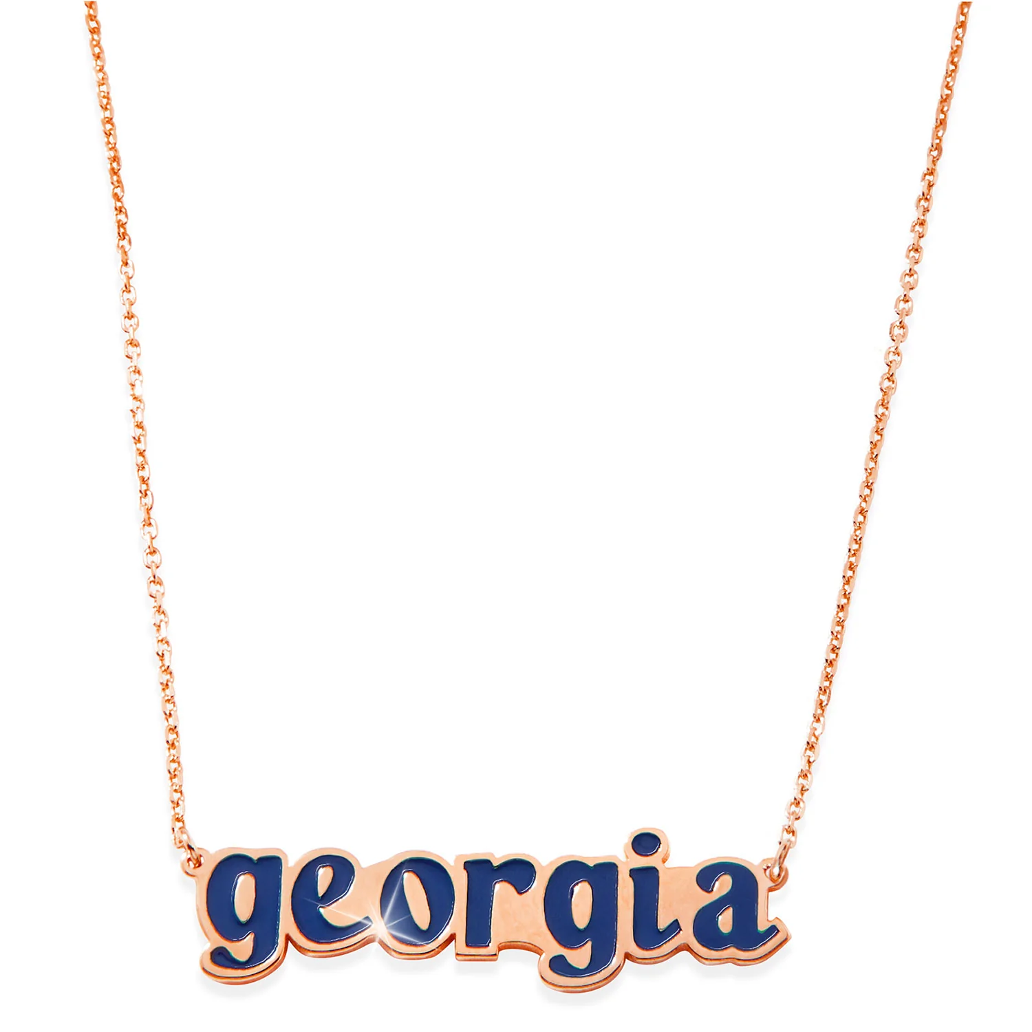 Lowercase Enamel Name Necklace - Image 5