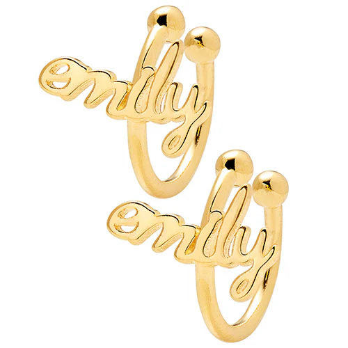 Lowercase Script Name Ear Cuffs - Image 4