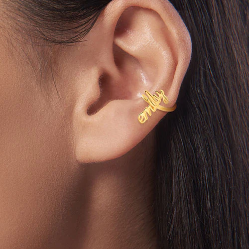 Lowercase Script Name Ear Cuffs - Image 5