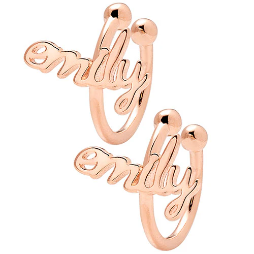 Lowercase Script Name Ear Cuffs - Image 6