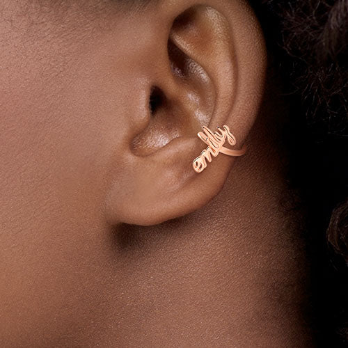 Lowercase Script Name Ear Cuffs - Image 7