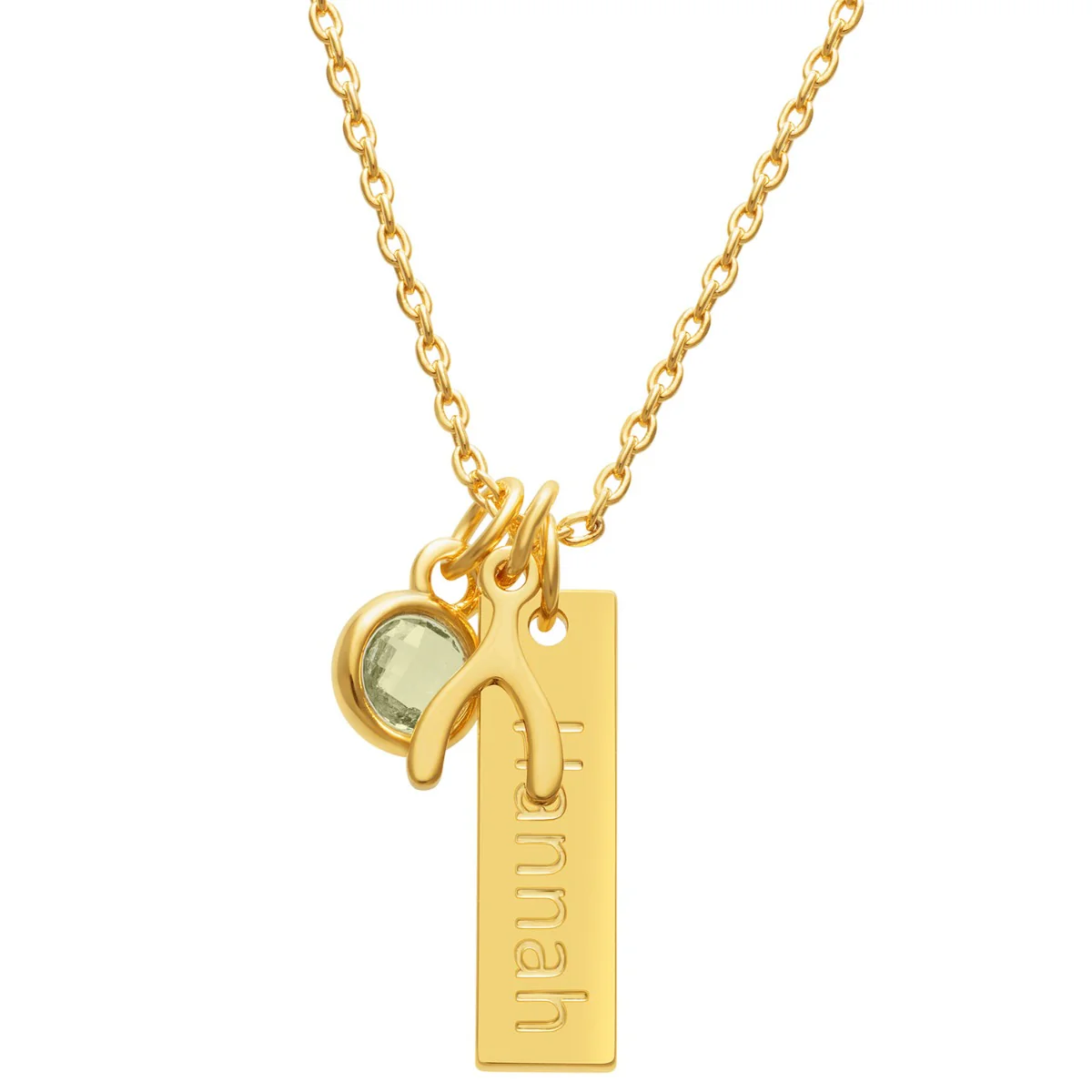 Make A Wish Personalized Charm Necklace - Image 2