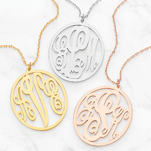 Medium Oval Monogram Necklace