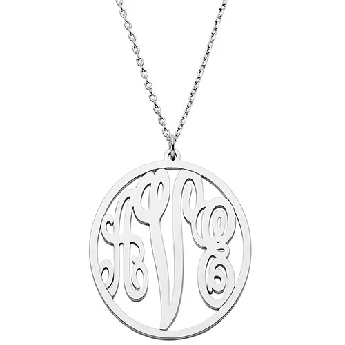 Medium Oval Monogram Necklace - Image 2