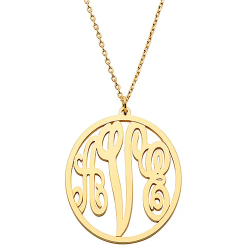 Medium Oval Monogram Necklace - Image 4
