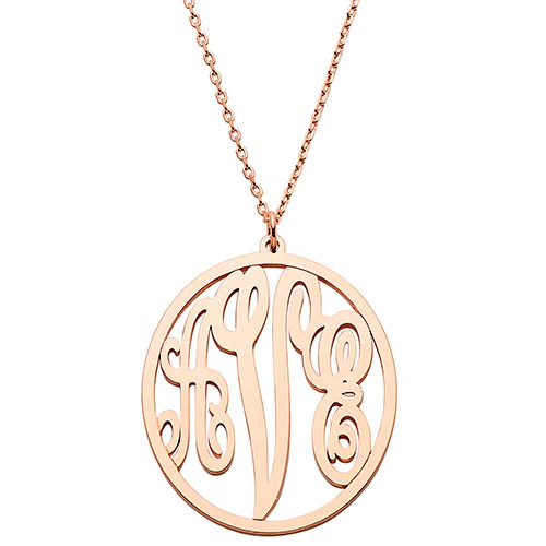 Medium Oval Monogram Necklace - Image 6