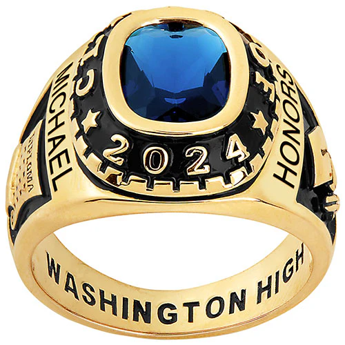 Men's 14K Celebrium Birthstone 2024 Class Ring
