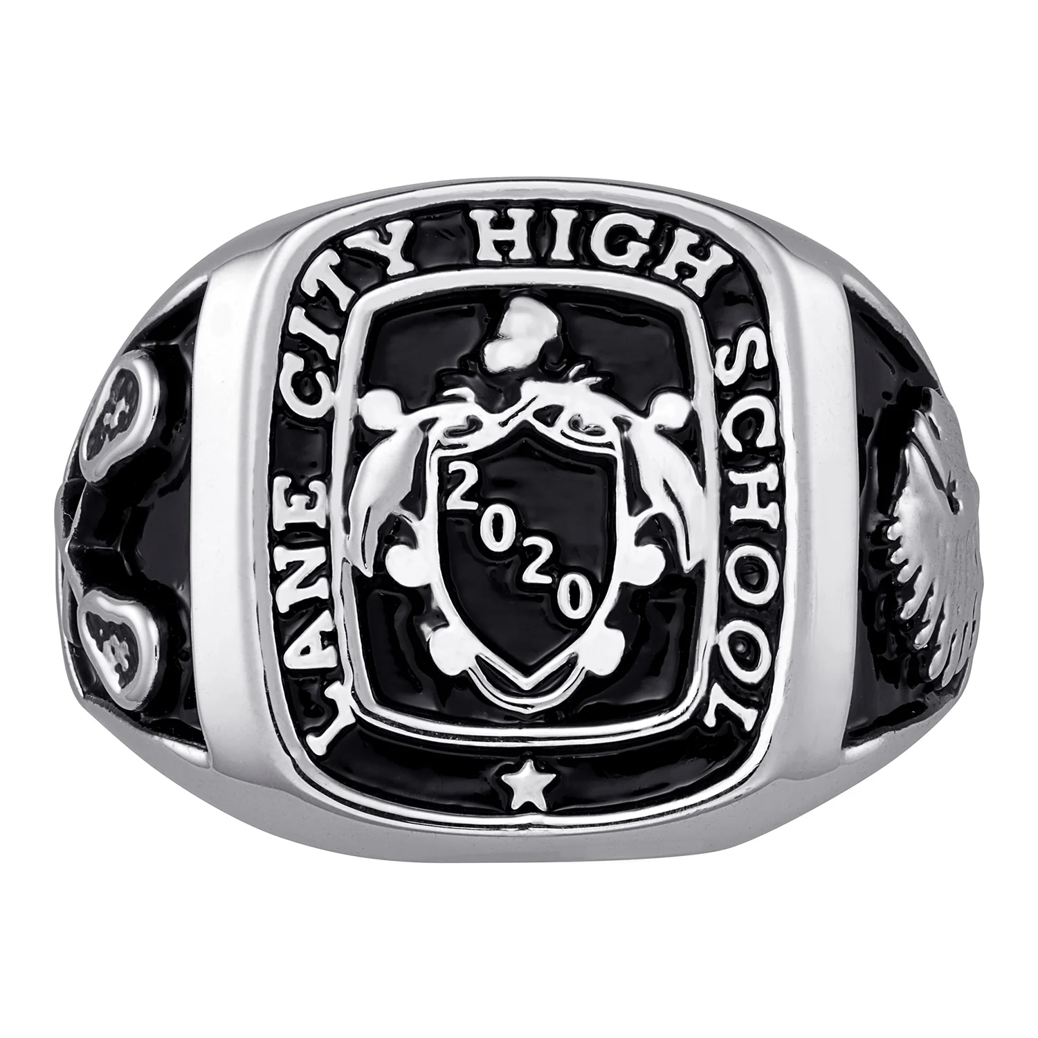 Men's CELEBRIUM Crest Square Signet Class Ring - Image 2